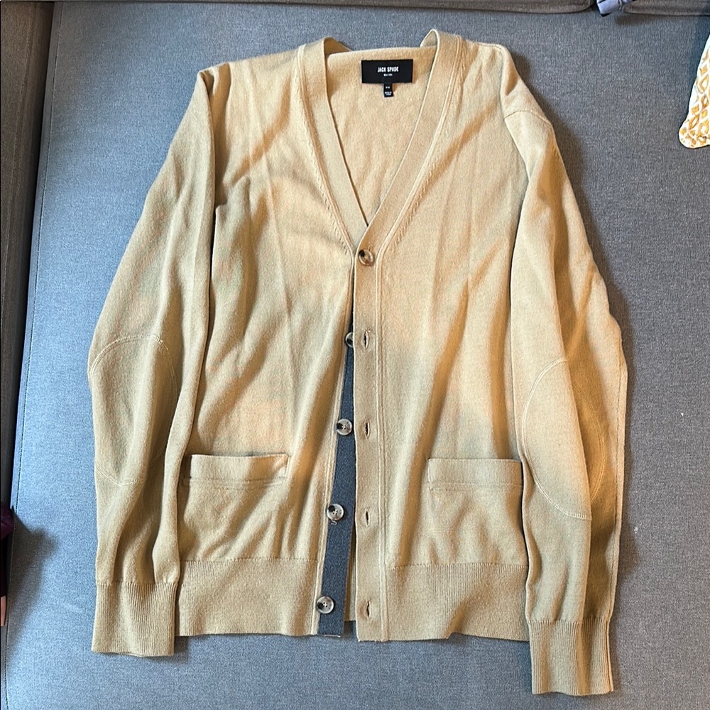Jack Spade Men's Tan Cardigan Sweater